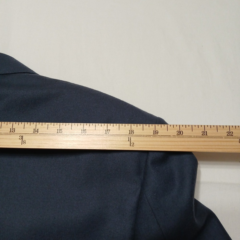Canali Mens Blue Virgin Wool Blazer Size 40R Non-vented/ Single Breast/ 3 Button - Picture 13 of 13